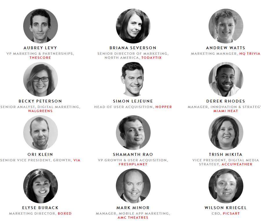 App promotion Summit NYC 2018大会部分演讲嘉宾